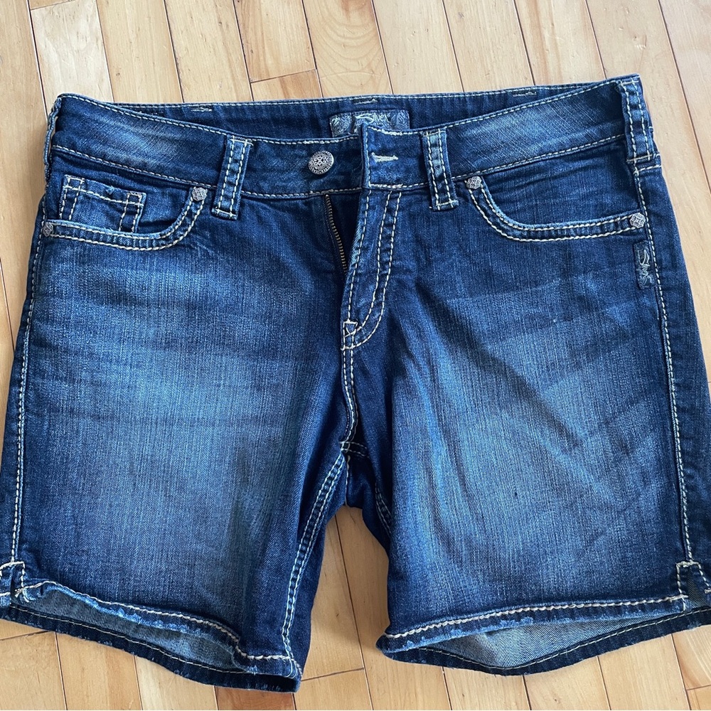 Silver Jeans Suki Blue Denim Shorts